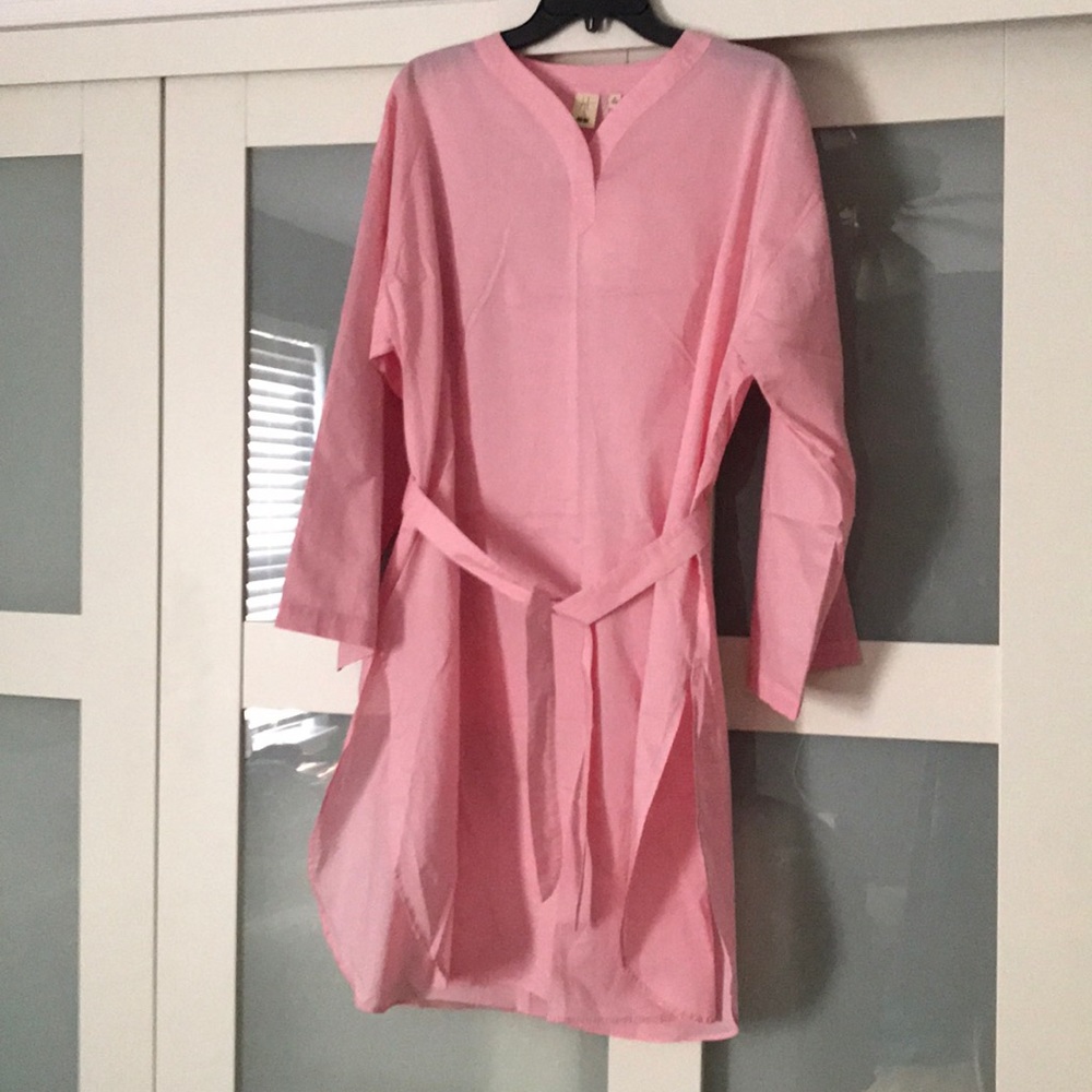 Hana Tajima cotton v neck tunic XL